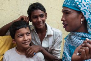 Despite the fact that there are over a million hijras in India, they still attract attention wherever they go.  © Alison McCauley
