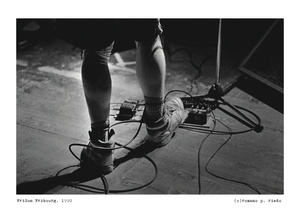 Effect pedals on stage