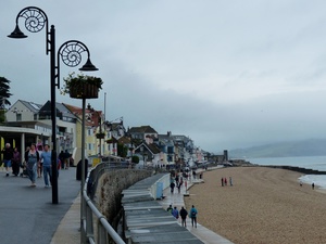 Boardwalk on the coast of Lyme Regis, UK