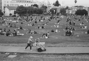 Distancing Circles, Dolores Park, San Francisco