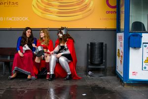 Thor, Wonder Woman and Super Girl. Barcelona. 2016