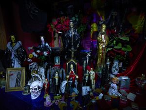 San la Muerte praying center in the Buenos Aires suburbs of Monte Grande