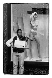 Street violonist, Lausanne