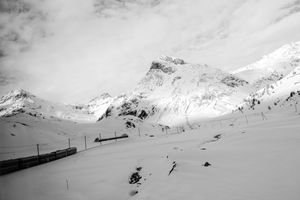 Radiography of a journey. Bernina Express from Tirano to St. Moritz