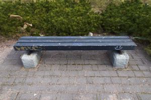 Three simple dark benches, Helsinki, 2012