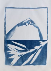 Self-portrait in blue