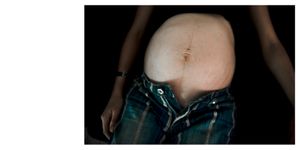 Tammara 34 weeks pregnant with her third child.