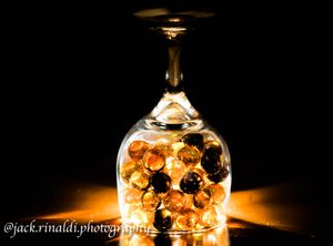 Marble glass (orange)