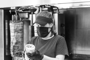 Covid-19 Pandemic Quarantine time in Chalkida on the island Euboea