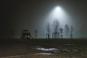 Around midnight, in the kid's playground