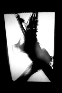 Shadow figure turned on screen