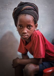 A sad little girl