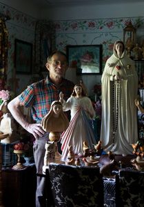 Mr Benedikt spends his days, after the death of his beloved wife, carving religious statues and other objects.  © Dagmar Vyhnalkova