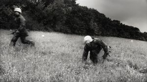 Persano, Italy (2014).  Libyan soldiers, training in Italy. The fall.