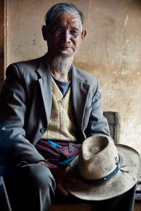 Nobu Qili, an 81-year old veteran of the Tea-Horse Road, from Tangpeicun village, near Zhongdian.  © Michael Freeman