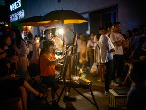 Wulin night market of Hangzhou China