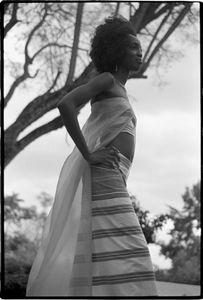 Model at fashion show, Nairobi, Kenya © Betty Press