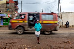 10 year old Eunice 4 months after she was hit by a speeding vehicle on her way to school.
