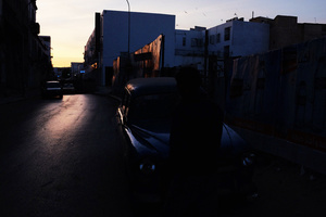 Car and man