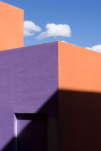 Untitled: Purple and Orange with Cloud.