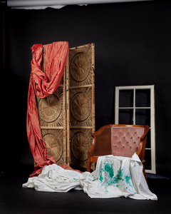 Untitled Drape and cloth window
