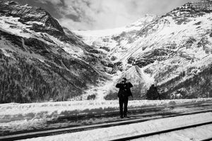 Radiography of a journey. Bernina Express from Tirano to St. Moritz