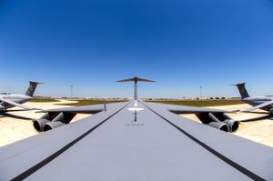 Fish-eye Lens View of Lockheed C5A Transport