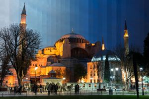 Time Slice" Hagia Sophia, Istanbul, Turkey