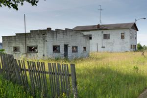 Abandoned White Buildings