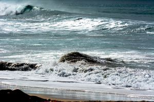 The shadow and the waves.