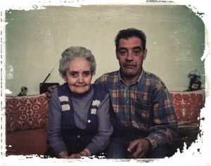 Auntie Sárika with her son. Marosvásárhely, Romania, 2009