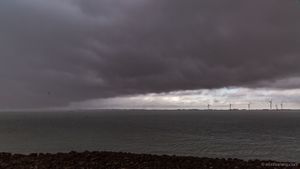 rainshower at the Oosterschelde