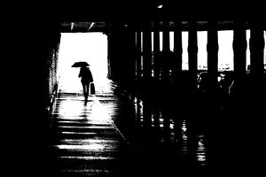 Abstract street photography - Rain in Berlin 2