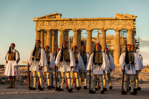 Greek Presidential Guard in Acropolis