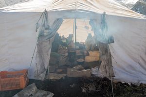 A teahouse tent. Upper Dolpo, Nepal, June 2017.