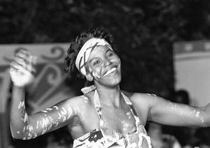 Ghanian girl dancing in Bologna, Italy