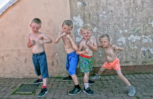 Boys showing their Pose