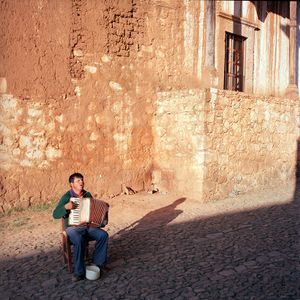 Blind Accordion Player, Patzcuaro, Michoacán, México 1986