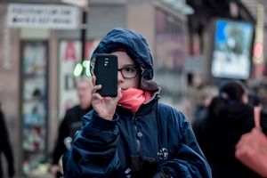 Selfie from my son Ale New York