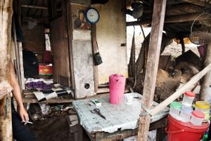 One of the makeshift abodes on top of Smokey Mountain.
