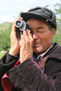 Undercover Kazakh Border Patrol. Khoton Lake, Altai Tavan Bogd National Park, Western Mongolia. 2017.