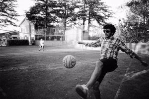 Bob and Francesco playing football