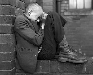 Youth on Wall, 1976 © Chris Killip, Eric Franck Fine Art