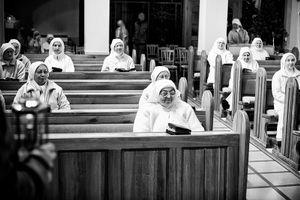 At the convent.