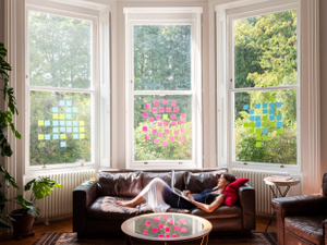 The living room.