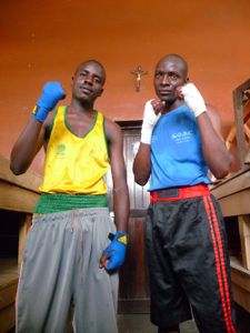 Left: Isaac Mejah (St John) - Right: Moses Owino (Kibera) At Nairobi Open.