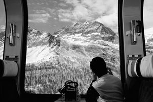 Radiography of a journey. Bernina Express from Tirano to St. Moritz