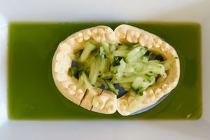 teeth and cucumber