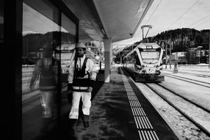 Radiography of a journey. Bernina Express from Tirano to St. Moritz