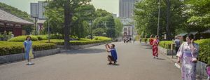 Tokyo heatwave. Asakusa, we'd be lost without iPhones